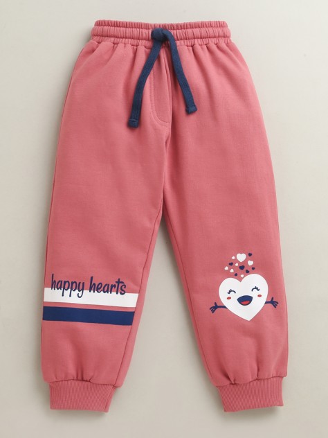 BUMZEE Pink Girls Cotton Jogger