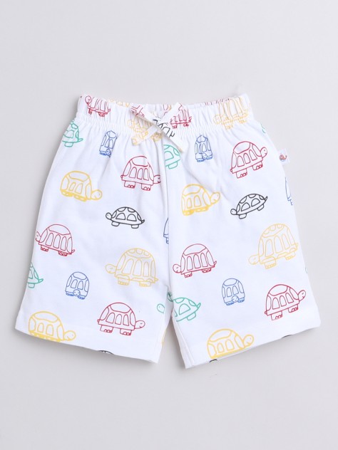 BUMZEE Sky Blue & White Boys Shorts Pack Of 3