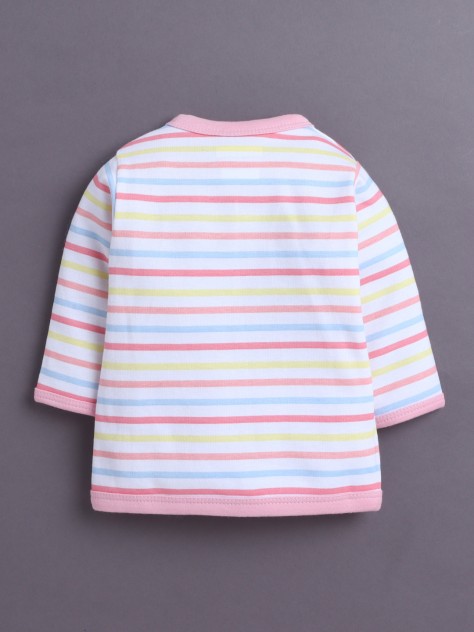 BUMZEE Girls Full Sleeves Jabla Pink & White Pack of 3