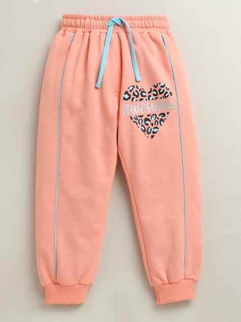 BUMZEE Peach Girls Cotton Jogger