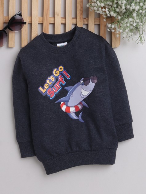 BUMZEE Navy Boys Full Sleeves Sweatshirt