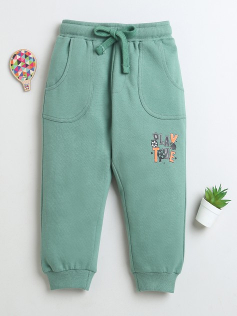 BUMZEE Teal Green Boys Cotton Jogger