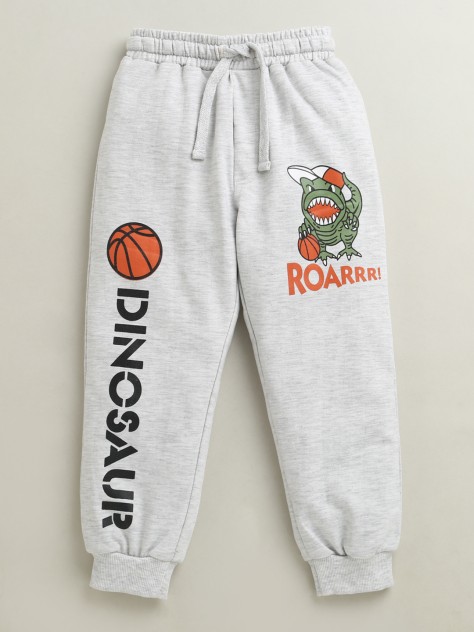 BUMZEE Grey Melange Boys Cotton Jogger