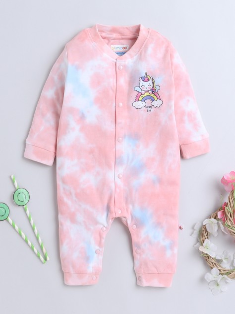 BUMZEE Pink Boys Full Sleeves Trendy Sleepsuit With Hood