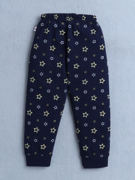 BUMZEE Navy Boys Full Sleeves T-Shirt & Pyjama Set
