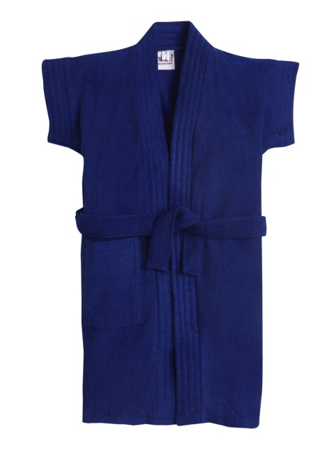 Bumzee Navy Blue Terry Cotton Boys Bathrobe