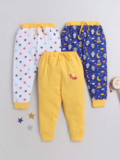 BUMZEE Blue & Yellow Full Length Boys Pyjamas Pack Of 3