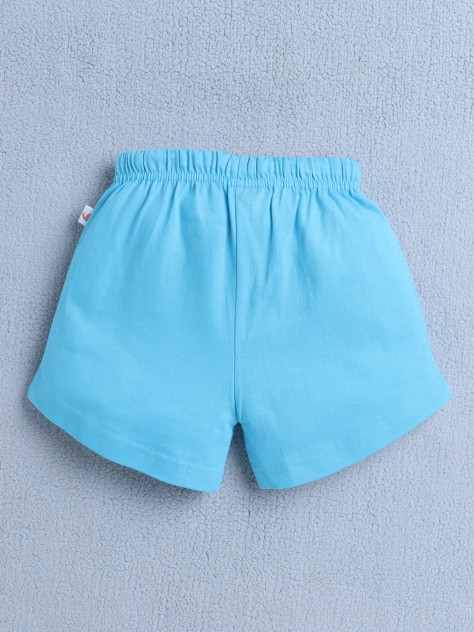 BUMZEE Pink & Blue Girls Sleeveless T-Shirt & Short Set