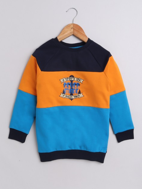 BUMZEE Multi Boys Full Sleeves Cotton Sweatshirt