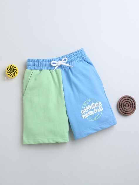 BUMZEE Blue & Green Boys Shorts