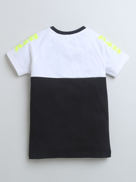 BUMZEE Black Boys Half Sleeves T-Shirt & Short Set