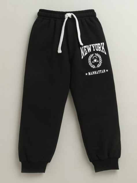 BUMZEE Black Boys Cotton Jogger