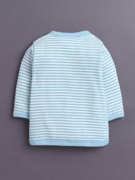 BUMZEE Boys Full Sleeves Jabla Sky Blue & White Pack of 3