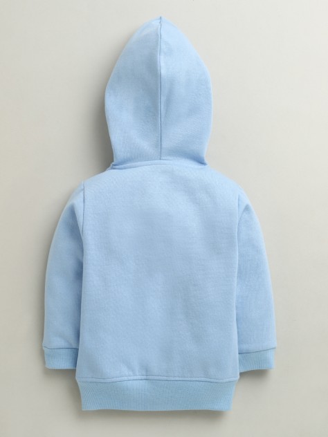BUMZEE Sky Blue Boys Full Sleeves Cotton Blend Winter Set