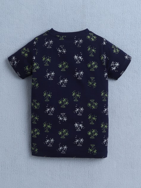 BUMZEE Peach & Navy Boys Half Sleeves T-Shirt Pack Of 2