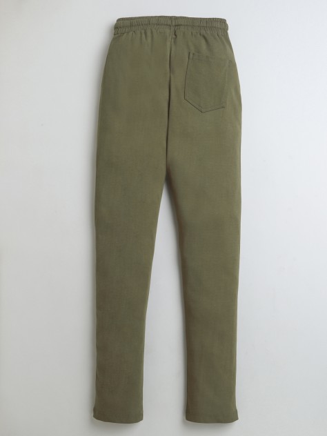 BUMZEE Olive Boys Cotton Track Pant