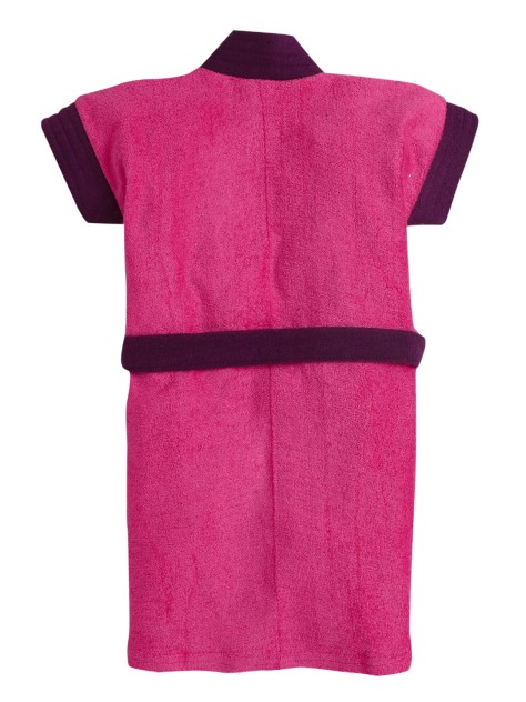 Bumzee Pink & Purple Terry Cotton Girls Bathrobe