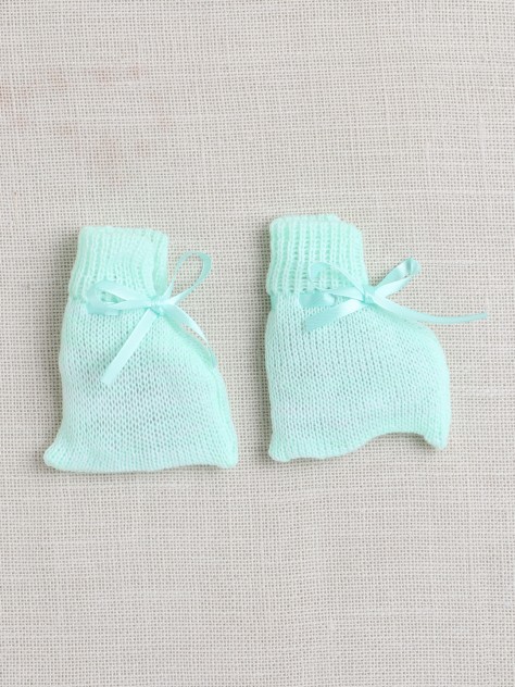 BUMZEE Green Baby Girls Full Sleeves Acrylic Blend Sweater With Cap & Socks