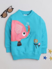 Bumzee Morpho Blue Boys Full Sleeves Sweatshirt