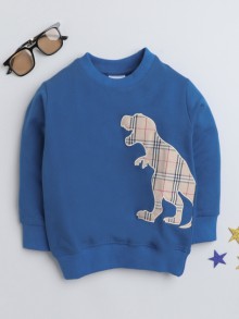 BUMZEE Blue Boys Full Sleeves Sweatshirt