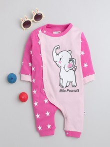 BUMZEE Pink Girls Full Sleeves Fashion Trendy Sleepsuit