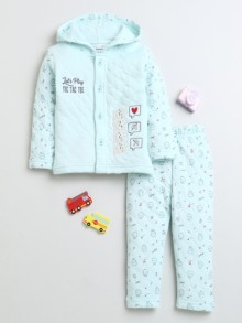 BUMZEE Mint Girls Full Sleeves Polyfill Winter Wear Set