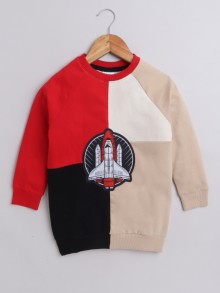 BUMZEE Multi Boys Full Sleeves Cotton Sweatshirt