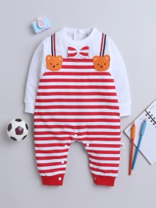 BUMZEE Red  Boys Full Sleeves Trendy Sleepsuit With Hood