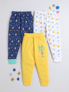 BUMZEE White & Blue Boys Pyjamas Pack Of 3