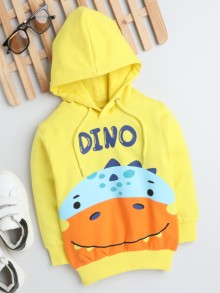 BUMZEE Yellow Boys Full Sleeves Hooded Sweatshirt