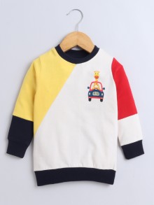 BUMZEE Multi Boys Full Sleeves Cotton Sweatshirt