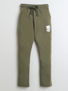 BUMZEE Olive Boys Cotton Track Pant