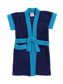 Bumzee Dark Blue Terry Cotton Boys Bathrobe