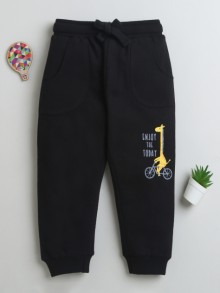 BUMZEE Black Boys Cotton Jogger