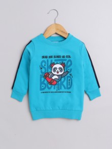 BUMZEE Morpho Blue Boys Full Sleeves Cotton Sweatshirt