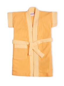 Bumzee Orange & Light Orange Terry Cotton Boys Bathrobe