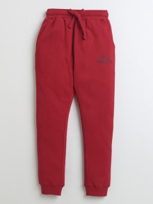 BUMZEE Maroon Boys Cotton Jogger