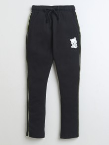 BUMZEE Black Boys Cotton Track Pant