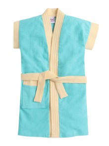 Bumzee Mint & Yellow Terry Cotton Boys Bathrobe