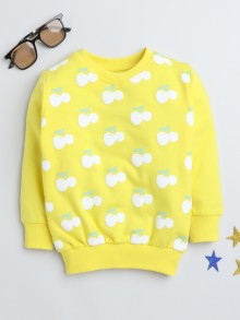 BUMZEE Yellow Girls Full Sleeves Sweatshirt