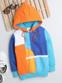 BUMZEE Morpho Blue Boys Full Sleeves Hooded Sweatshirt