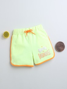 BUMZEE Neon Green Girls Shorts