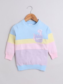 BUMZEE Multi Girls  Full Sleeves Cotton Sweatshirt