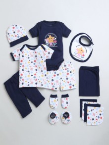 BUMZEE Navy & White Baby Boys Baby Gift Set Pack Of 13