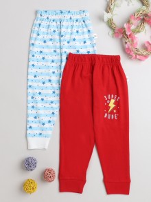 BUMZEE Red & Blue Full Length Boys Pyjamas Pack Of 2