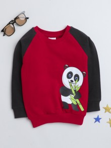 BUMZEE Red Boys Full Sleeves Sweatshirt