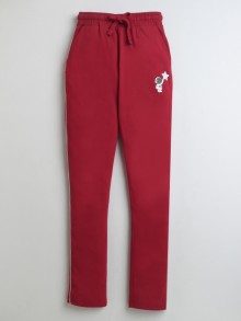 BUMZEE Maroon Boys Cotton Track Pant