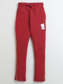 BUMZEE Maroon Boys Cotton Track Pant