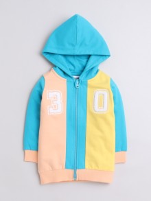 BUMZEE Multi Boys Full Sleeves Cotton Hooded Sweatshirt